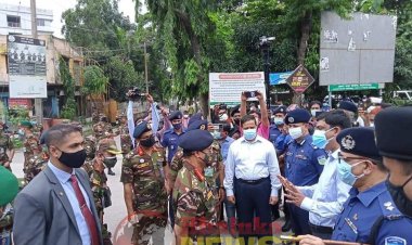 ময়মনসিংহে সেনাবাহিনীর প্রধান টহল কার্যক্রম পরিদর্শন